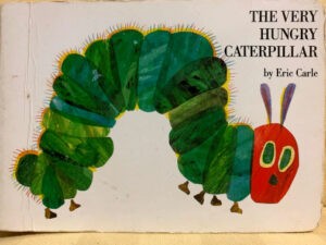 front cover of the book , The Very Hungry Caterpillar