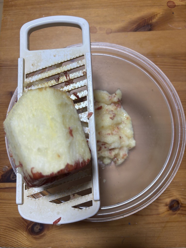 grate the apple