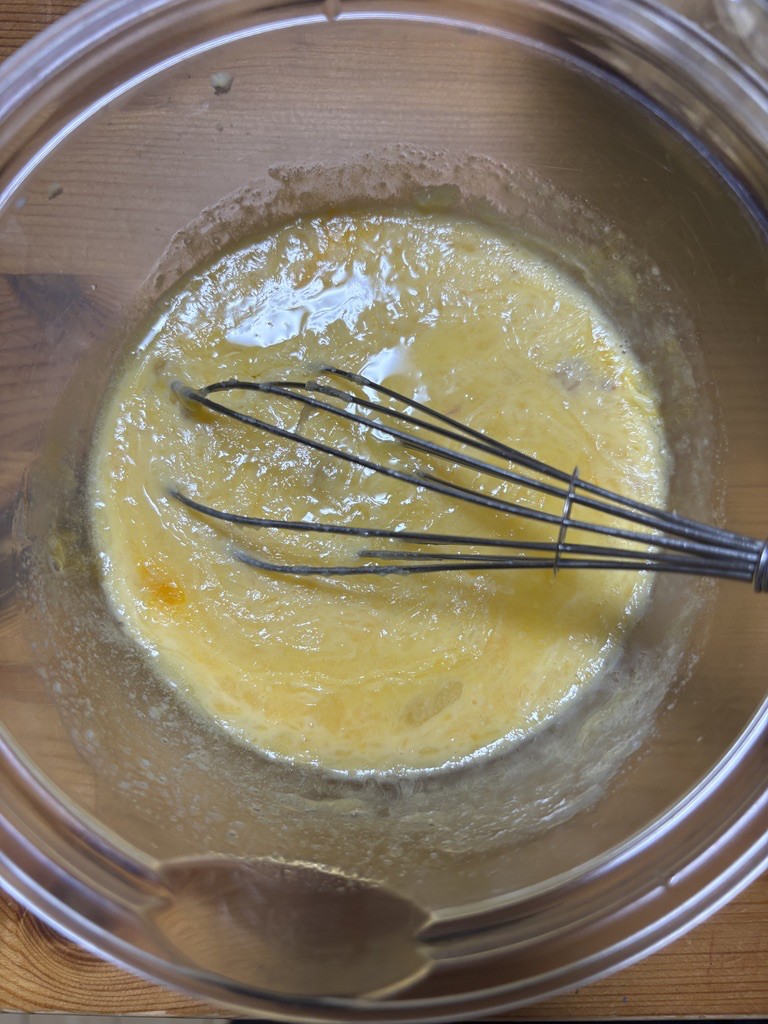 beat the egg and milk