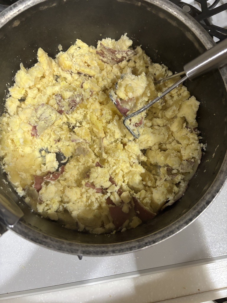 mashed sweet potato